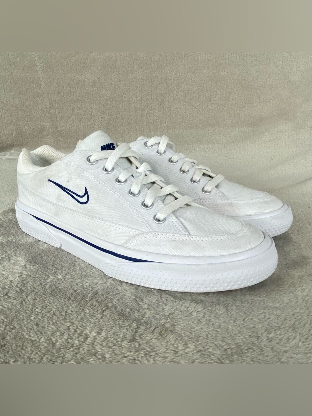 Nike Retro GTS 97 White Blue Womens Sneakers Size 6 Canvas Shoes Court NEW